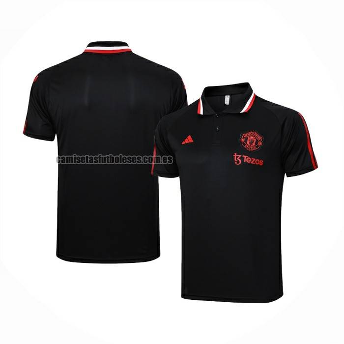 Camiseta Polo del Manchester United 2023 2024 Negro